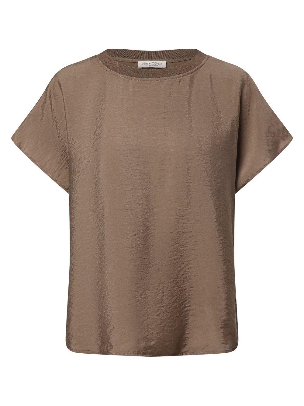 Marc O'Polo Blusenshirt Damen Viskose Rundhals, mocca von Marc O'Polo