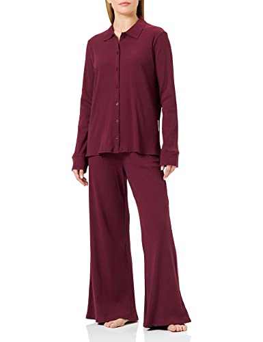 Marc O’Polo Body & Beach Damen Set W-LOUNGESET LS Pyjamaset, Bordeaux, L von Marc O'Polo