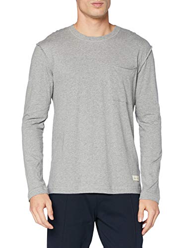 Marc O’Polo Body & Beach Herren Mix M-Shirt LS Crew-Neck Pyjamaoberteil, grau-Mel, S von Marc O'Polo