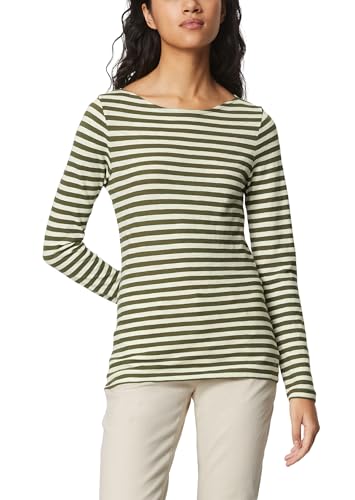 Marc O'Polo Damen 402219652597 T-Shirt, Multi/Cedar Green, Large von Marc O'Polo