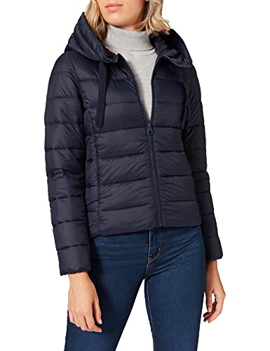 Marc O'Polo Damen 70093, Leichte Steppjacke für das ganze Jahr, Kapuzenjacke mit wasserabweisender Oberfläche, Damen Jacke mit Front-Zipper, Midnight blue 812, 32 von Marc O'Polo