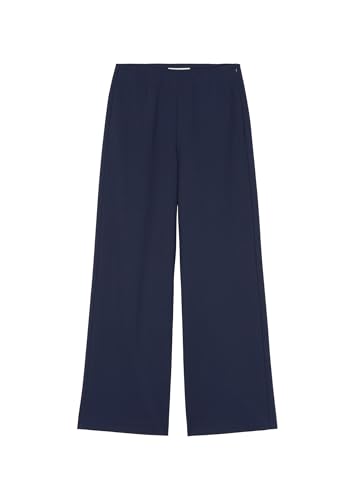 Marc O'Polo Damen Anzughose mit hohem Bund Wide Fit, Blau (Cloudless Night), 40 von Marc O'Polo