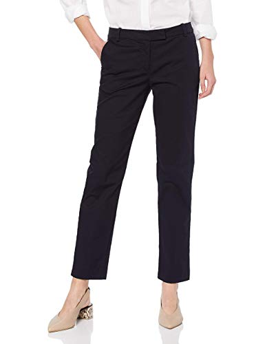 Marc O'Polo Damen Chinohose mit Stretch-Anteil Slim Fit, Blau (Thunder Blue), 42 von Marc O'Polo