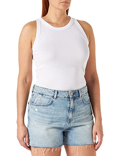 Marc O'Polo Damen Tanktop aus Bio-Baumwolle mit hohem Rundhalsausschnitt, Weiß (White), XXL Marc O'Polo Damen Tanktop aus Bio-Baumwolle mit hohem Rundhalsausschnitt, Weiß (White), XXL von Marc O'Polo