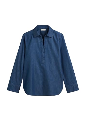 Marc O'Polo Damen M02089142117 Blouse, Deep Mid Blue Wash, 36 EU von Marc O'Polo