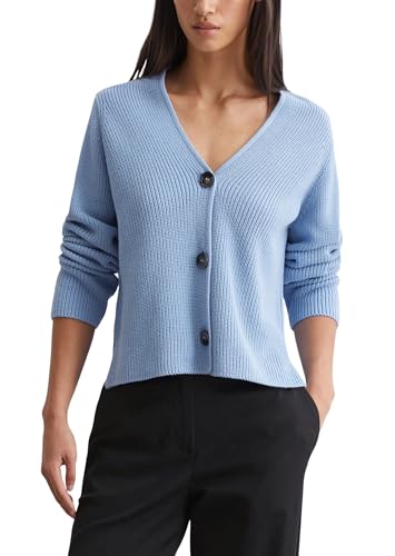 Marc O'Polo Damen Cardigan Strickjacke mit V-Ausschnitt, Blau (Fresh Sky), XS von Marc O'Polo