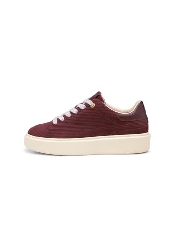 Marc OߴPolo Damen Plateau Sneaker aus Leder in Cord-Optik, Rot (Dark Aubergine Red), 42 Marc OߴPolo Damen Plateau Sneaker aus Leder in Cord-Optik, Rot (Dark Aubergine Red), 42 von Marc O'Polo