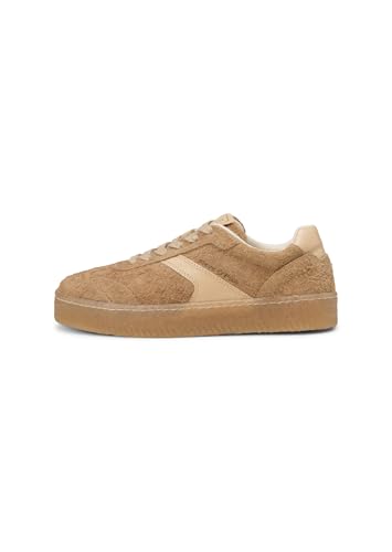 Marc OߴPolo Damen Sneaker flach aus Veloursleder mit Bio-Baumwollschnürsenkeln, Beige (Pure Sand), 41 Marc OߴPolo Damen Sneaker flach aus Veloursleder mit Bio-Baumwollschnürsenkeln, Beige (Pure Sand), 41 von Marc O'Polo