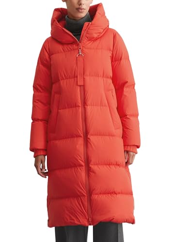 Marc O'Polo Damen Daunenmantel mit Stehkragen wasserabweisend, Orange (Poppy Red), 44 von Marc O'Polo