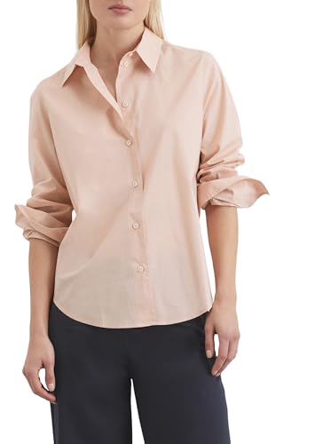 Marc O'Polo Damen Hemd aus Bio-Baumwolle mit Kentkragen, Rosa (Chalky Peach), 36 von Marc O'Polo