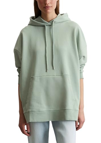 Marc O'Polo Damen Hoodie aus Bio-Baumwolle Relaxed Fit, Grün (Dusty Mint), L von Marc O'Polo