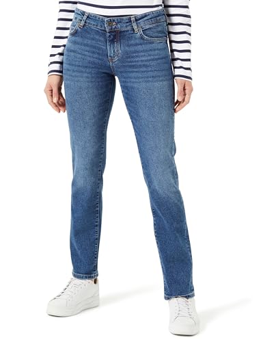 Marc O'Polo Damen Jeanshose mit Stretch-Anteil Straight Fit, Blau (Authentic Mid Blue Wash), W25/L34 von Marc O'Polo