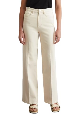 Marc O'Polo Damen Jeanshose mit Stretch-Anteil Wide Fit, Cremefarben (Natural Nappy Wash), W27/L30 von Marc O'Polo