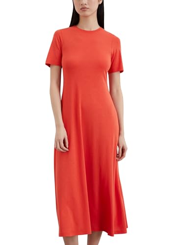 Marc O'Polo Damen Jerseykleid mit Rundhalsausschnitt Slim Fit, Rot (Burnt Red), XXL von Marc O'Polo