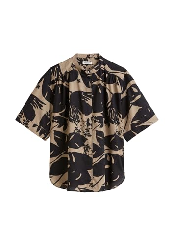 Marc O'Polo Damen Kurzarmbluse mit Allover-Print leicht, Mehrfarbig (Multi), 46 von Marc O'Polo