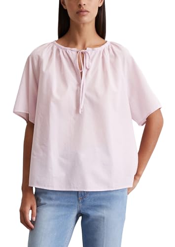 Marc O'Polo Damen Kurzarmbluse zum Binden Relaxed Fit, Rosa (Pale Lilac), 40 von Marc O'Polo