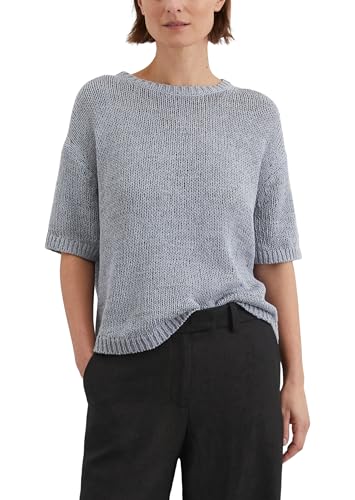 Marc O'Polo Damen Kurzarmpullover aus Strick Loose Fit, Blau (Nordic Sea), XS von Marc O'Polo