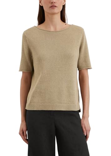 Marc O'Polo Damen Kurzarmpullover aus Strick Regular Fit, Beige (Summer Sand), M von Marc O'Polo