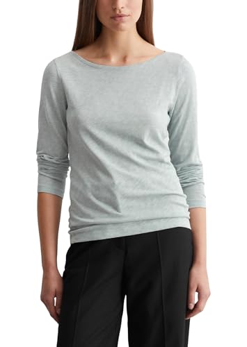 Marc O'Polo Damen Langarmshirt aus Bio-Baumwolle Basic, Blau (Frozen Mint), M von Marc O'Polo