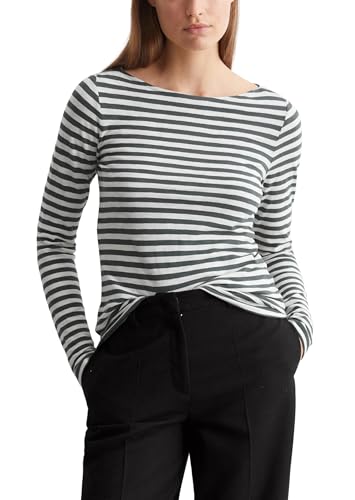 Marc O'Polo Damen Langarmshirt aus Bio-Baumwolle Regular Fit, Mehrfarbig (Multi), S von Marc O'Polo