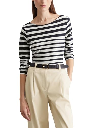 Marc O'Polo Damen Langarmshirt aus Bio-Baumwolle gestreift, Mehrfarbig (Multi), XXL von Marc O'Polo