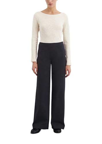 Marc O'Polo Damen Langarmshirt aus Bio-Baumwolle mit U-Boot-Ausschnitt, Cremefarben (Natural Cotton), M von Marc O'Polo