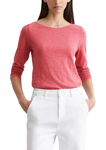Marc O'Polo Damen Langarmshirt aus Bio-Baumwolle mit U-Boot-Ausschnitt, Rosa (Blushed Berry), XXL von Marc O'Polo