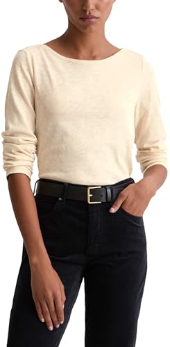 Marc OߴPolo Damen Langarmshirt aus Bio-Baumwolle mit U-Boot-Ausschnitt von Marc O'Polo