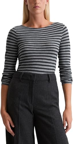 Marc OߴPolo Damen Langarmshirt aus Bio-Baumwolle mit U-Boot-Ausschnitt von Marc O'Polo