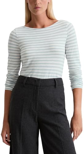 Marc OߴPolo Damen Langarmshirt aus Bio-Baumwolle mit U-Boot-Ausschnitt von Marc O'Polo