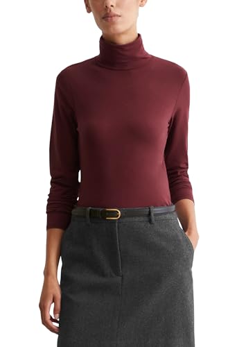 Marc O'Polo Damen Langarmshirt mit Rollkragen Unterziehshirt, Rot (Deep Ruby), L von Marc O'Polo