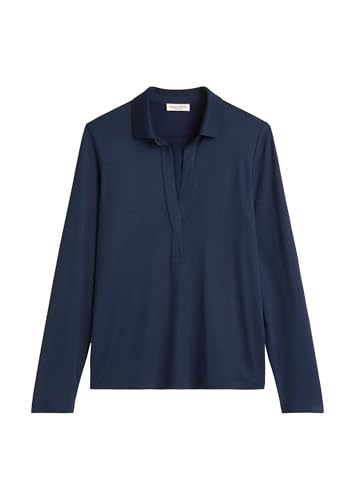 Marc O'Polo Damen Langarmshirt mit Stretch-Anteil elegant, Blau (Cloudless Night), XL von Marc O'Polo