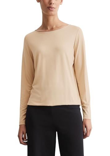 Marc O'Polo Damen Langarmshirt mit U-Boot-Ausschnitt Regular Fit, Beige (Blushed Camel), L von Marc O'Polo