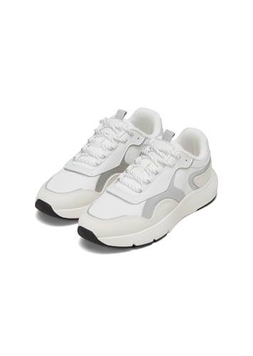 Marc OߴPolo Damen Sneaker flach aus Leder sportlich, Weiß (White/Silver), 38 Marc OߴPolo Damen Sneaker flach aus Leder sportlich, Weiß (White/Silver), 38 von Marc O'Polo