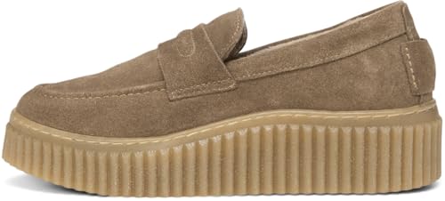 Marc OߴPolo Damen Loafer aus Veloursleder mit Plateausohle von Marc O'Polo