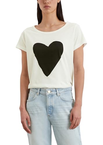 Marc O'Polo Damen T-Shirt mit ovalem Ausschnitt Regular Fit, Cremefarben (White Cotton), XXL Marc O'Polo Damen T-Shirt mit ovalem Ausschnitt Regular Fit, Cremefarben (White Cotton), XXL von Marc O'Polo