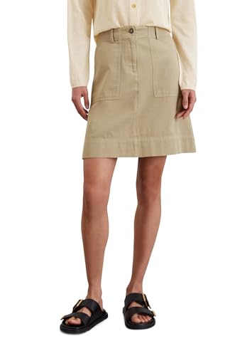 Marc O'Polo Damen Minirock aus Baumwoll-Leinen-Mix Tailored Fit, Beige (Summer Sand), 34 von Marc O'Polo
