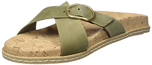 Marc O'Polo Damen Mod. Kiara 1C Flache Sandale, Oliv, 39 EU von Marc O'Polo