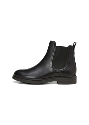 Marc OߴPolo Damen Chelsea Boots aus Leder mit elastischen Einsätzen, Schwarz (Black), 37 von Marc O'Polo