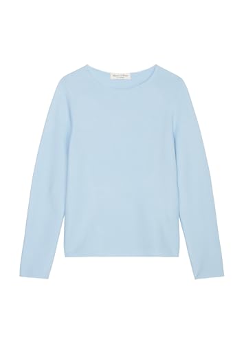 Marc O'Polo Damen Pullover mit U-Boot-Ausschnitt Slim Fit, Blau (Smooth Sky), XS von Marc O'Polo