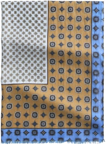 Marc OߴPolo Damen Schal mit Allover-Print leicht, Mehrfarbig (Multi/Pure Sand), One Size von Marc O'Polo