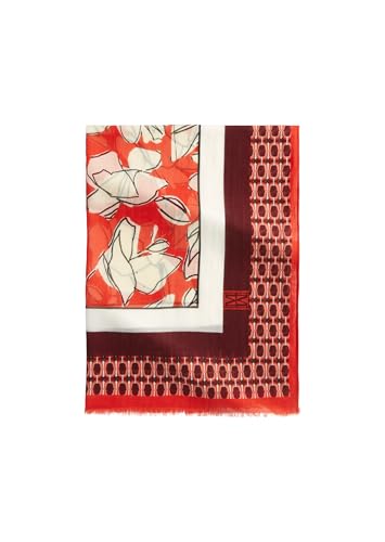 Marc O'Polo Damen Schal mit Muster mit Fransen, Mehrfarbig (Multi/Burnt Red), One Size von Marc O'Polo