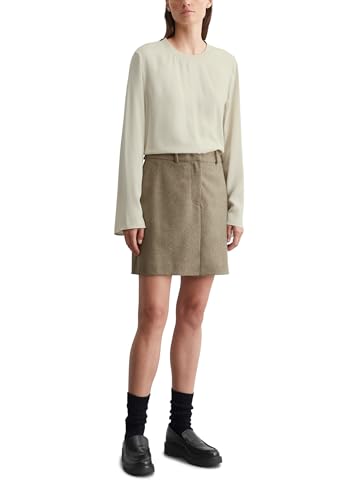Marc O'Polo Damen Shirtbluse aus Viskose Langarm, Cremefarben (Stony Sand), 34 von Marc O'Polo