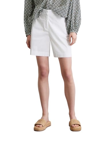 Marc O'Polo Damen Shorts mit Stretch-Anteil kurz, Weiß (White), 36 von Marc O'Polo