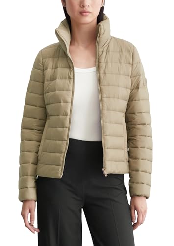 Marc O'Polo Damen Steppjacke mit Stehkragen wasserabweisend, Beige (Soft Mocca), 36 von Marc O'Polo