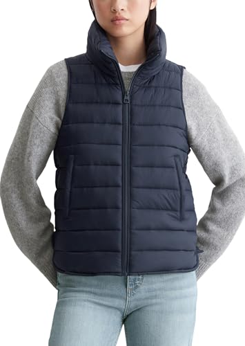 Marc O'Polo Damen Steppweste wasserabweisend leicht, Blau (Deep Blue Sea), 40 von Marc O'Polo
