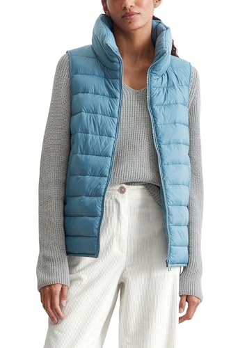 Marc O'Polo Damen Steppweste wasserabweisend leicht, Blau (Hazy Blue), 32 von Marc O'Polo