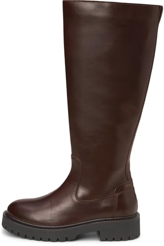 Marc OߴPolo Damen Stiefel aus Leder elegant, Braun (Dark Brown), 38 von Marc O'Polo