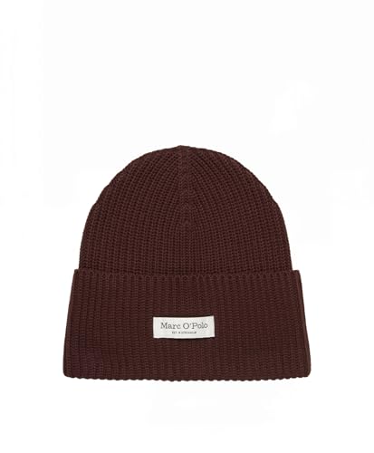 Marc OߴPolo Damen Strickmütze aus Bio-Baumwolle mit Logo von Marc O'Polo