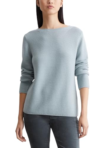 Marc O'Polo Damen Strickpullover aus Bio-Baumwolle Langarm, Blau (Frozen Mint), XL von Marc O'Polo